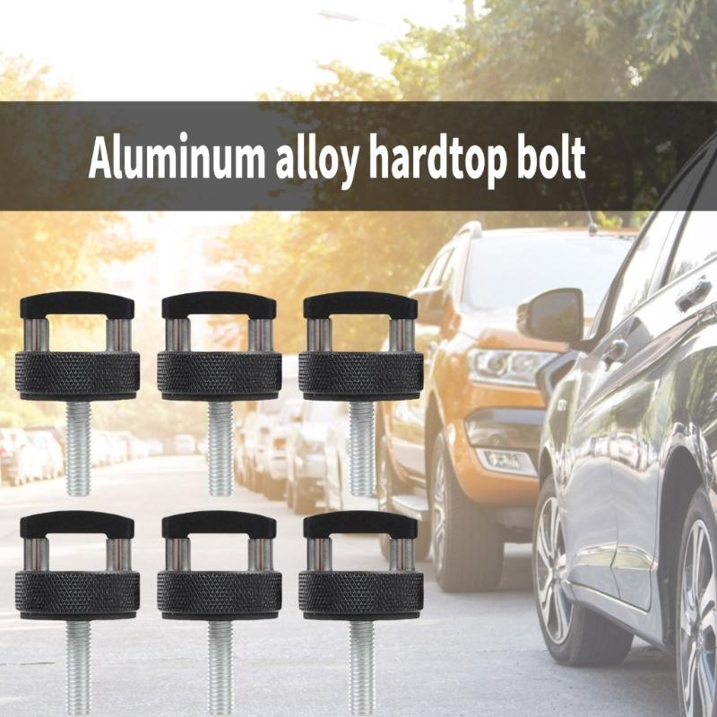 6pcs Rust Resistant Aluminum Hard Top Fastener Set Quick Release Thumb Screw With D Rings Suitable for Easy Installation