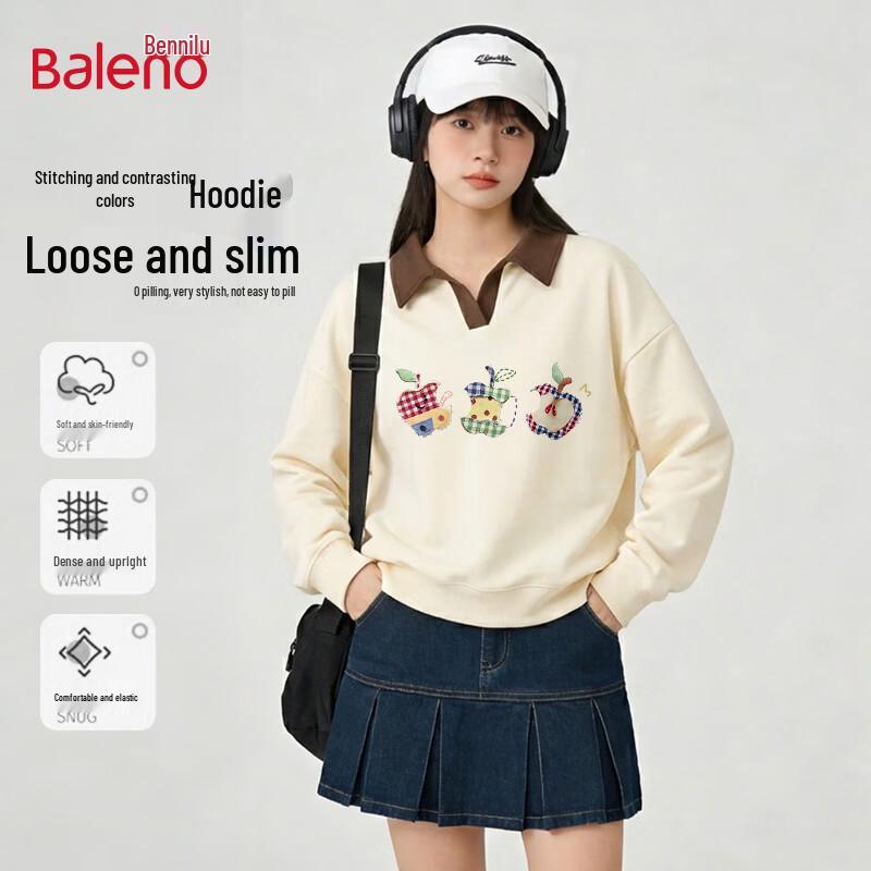 

Baleno Women s Polo Collar Sweatshirt Jacket L