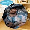 Custom Name Umbrella Argentina's Messi Celebration Umbrella 8-Frame for Travel, Camping, Casual Lightweight Portable, Essential for Family Gifts