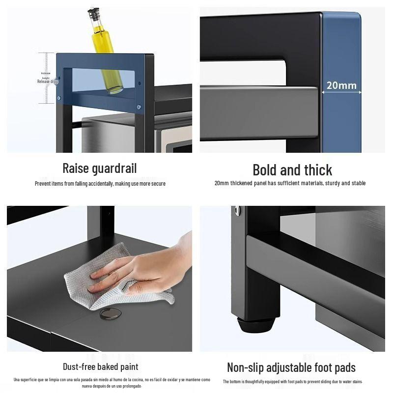 G5U Multifunktionales Küchenregal: Ausziebares Mikrowellen- & Reiskocherregal