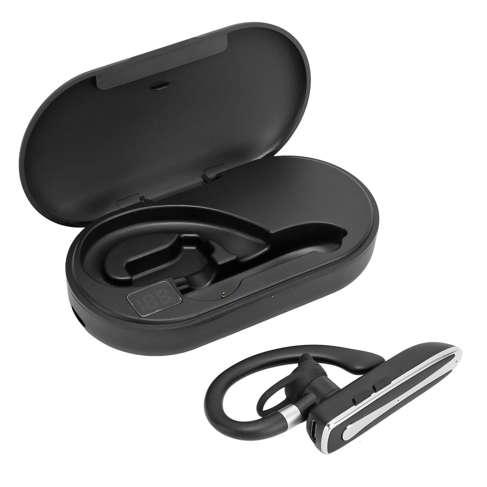 

Bluetooth Headset Noise Cancelling Hands Free Built in Mic Single Ear Wireless Earphone for Driving Business Sports
