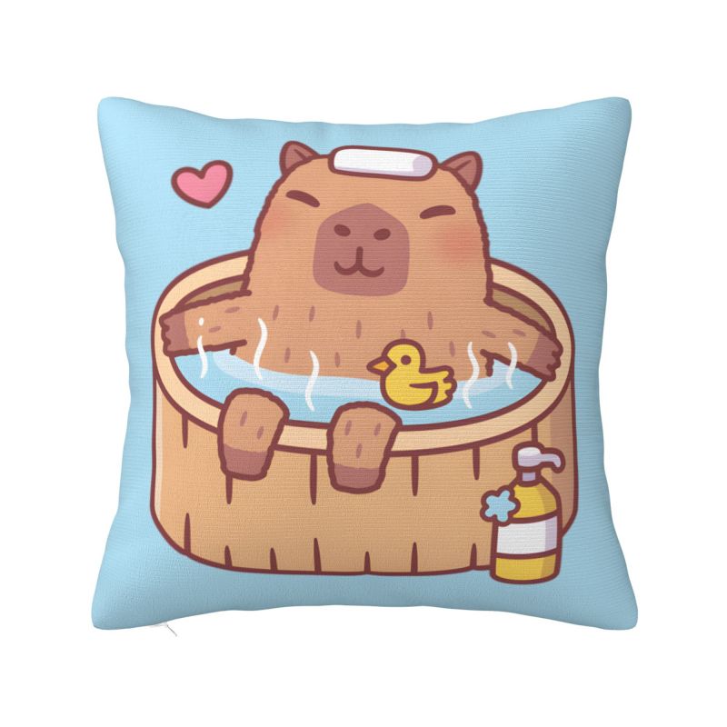 Funny Capybara Rodent Capyzilla Cushion Cover cm Velvet Throw Pillow Case Living Room Decoration Bedding Sofa Pillowcase 30x30cm