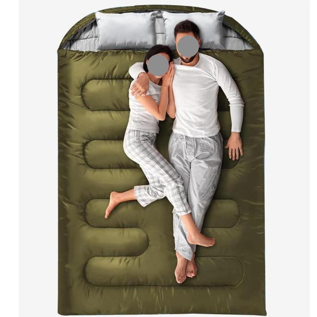 Adult Double Sleeping Bag for Camping And Backpacking, Waterproof Design Two