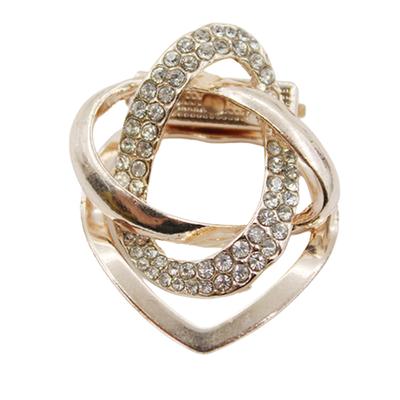 Brooch Gold-plated Sturdy Gold-plated Alloy Women Scarf Holder Ring for Daily Wear