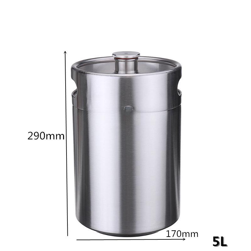 2L/4L/5L Stainless Steel Foam Maker Foamer Camping Home Cafe Nitrogen Foamed Coffee Machine Coffee Pot Stainless Steel Coffee Maker