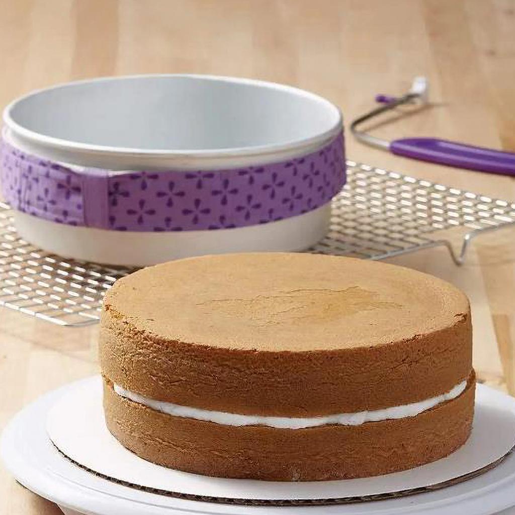 Strisce Colorate per Torta, Strisce Assorbenti Spesse in Cotone per Torta, Cinghia di Protezione per Teglia da Forno