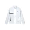 Fila Athletics Letter Print Logo Sports Knitted Jacket Men Jacket Jade-White A11M211501FWT