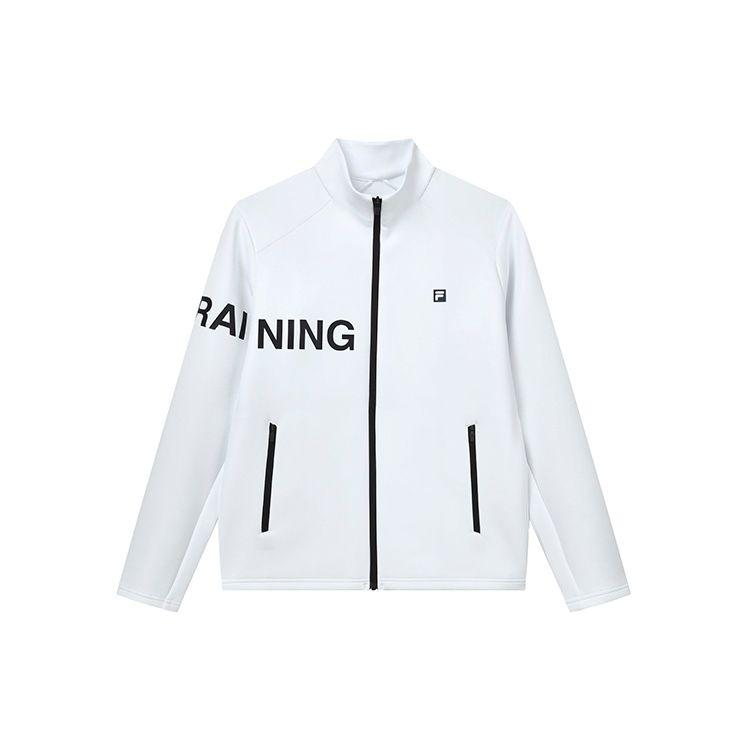 

FILA Athletics Letter Print Logo Sports Knitted Jacket Men Jacket Jade-White A11M211501FWT L