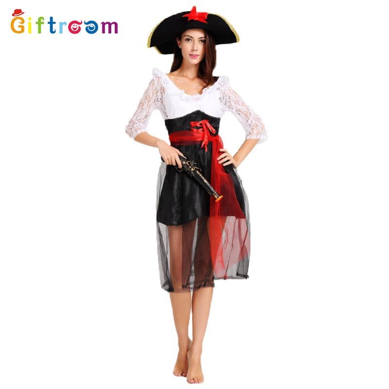 Halloween Sexy Adult Tire Dress Pirate Costume Game Uniform Temptation Show Costume Show Stage Costume