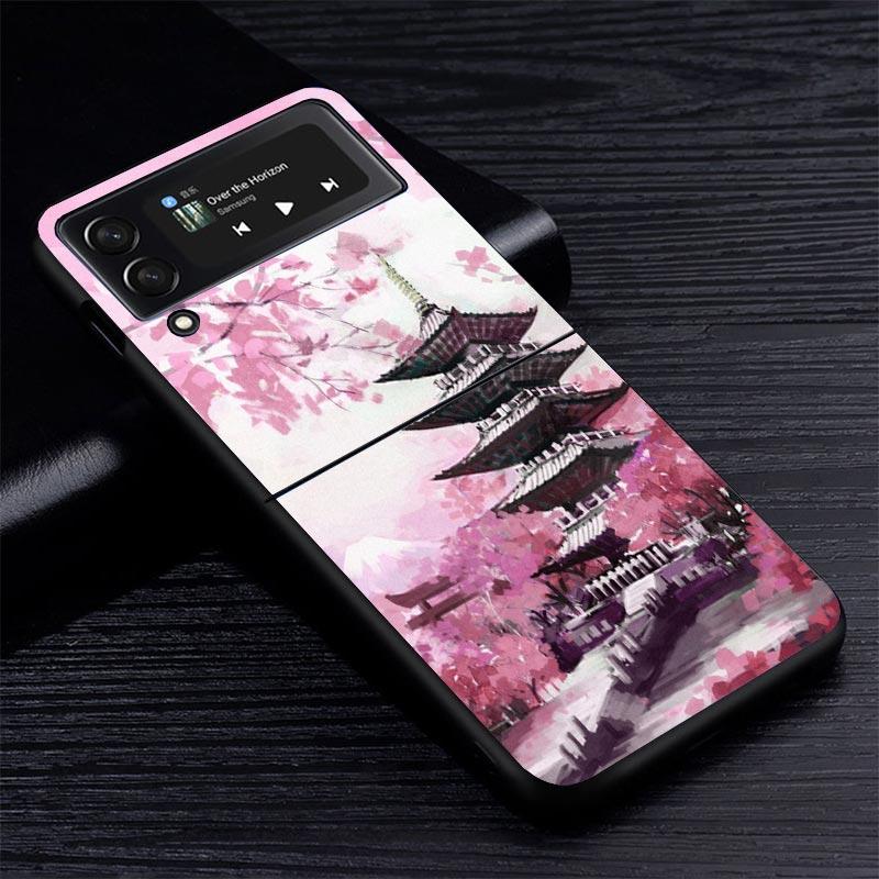 Cherry Blossom Tree Z Flip 7 Phnoe Case For Samsung Z Flip 6 5 4 3 5G Galaxy ZFlip7 ZFlip4 ZFlip5 ZFlip6 ZFlip3 Phone Cover 4 Z