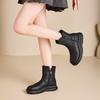 Leather retro snow boots women's 2025 winter new velvet thickened thermal cotton shoes integrated leather Martin boots