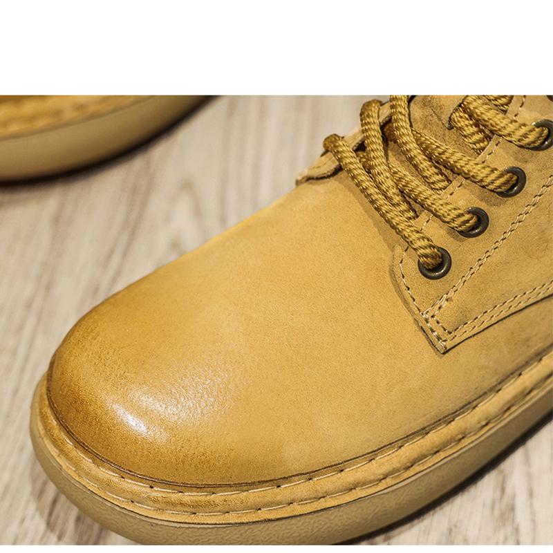 Men Boots Winter High Top Leather Shoes Fashion Shoes Fashion Ankle Boots Business Casual Outdoor Shoes Male Sneakers New