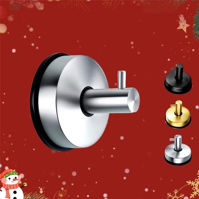 A25F-For Door Wreath Suction Cup Hooks On Glass For Shower, No Drill Hook For Hanging Towels