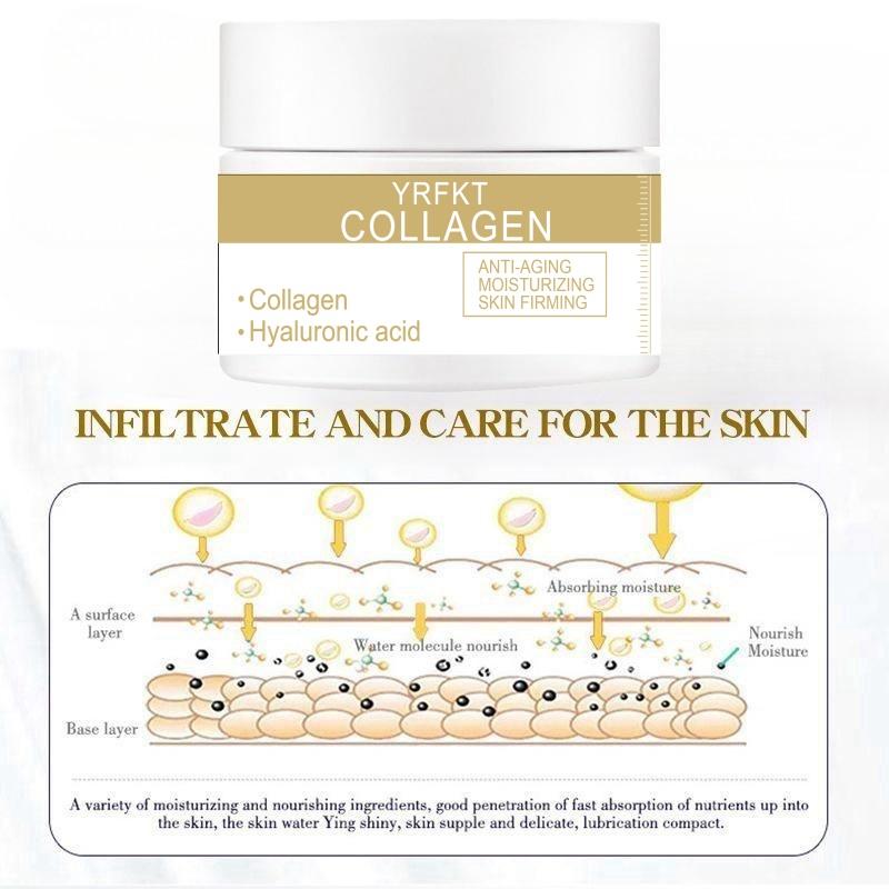 Collagen Moisturizing Face Cream Tightens and Desalinates Fine Lines, Moisturizes and Brightens the Skin, Lazy Face Cream