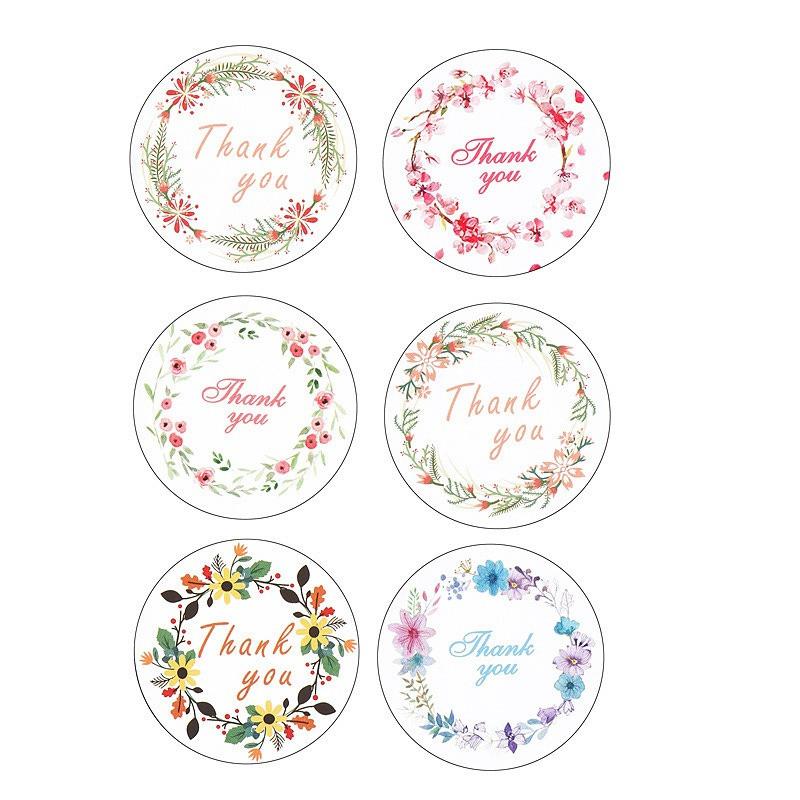 10 Sheets 21pcs 3.5cm Round Thank You Printed PVC Stickers DIY Party Gift Bag Box Decoration Baking Packaging Sealing