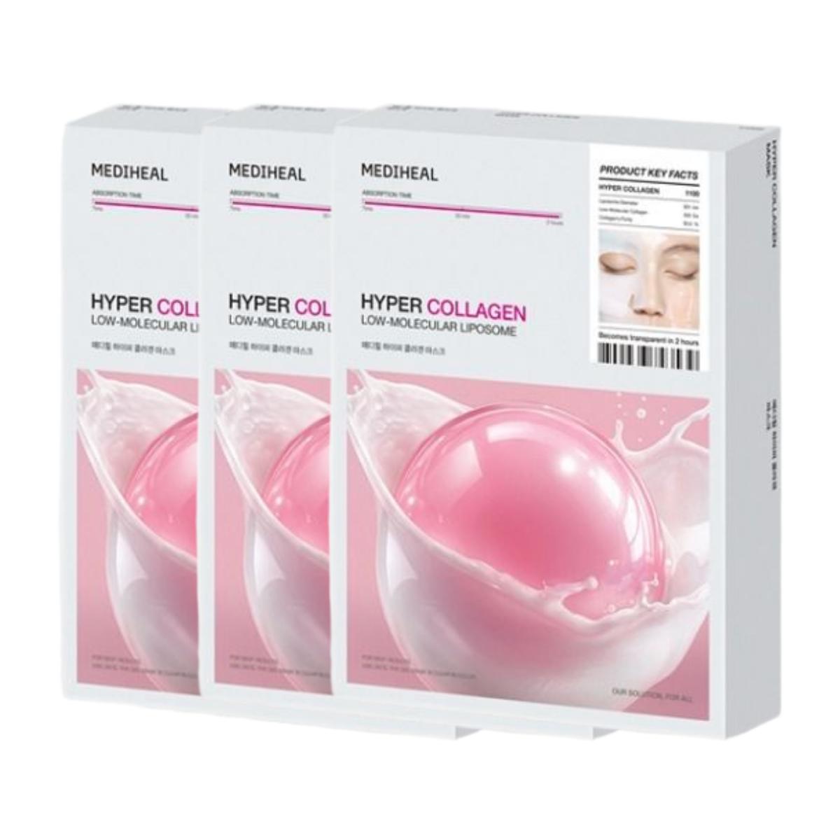 Mediheal Hyper Gel Mask Collagen skin-plumping firming sheet mask 30 Sheets (1 Sheet x 30ea)