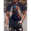 Men's 3D Printed T-Shirt Short Sleeve O-Neck Pullover Casual Top