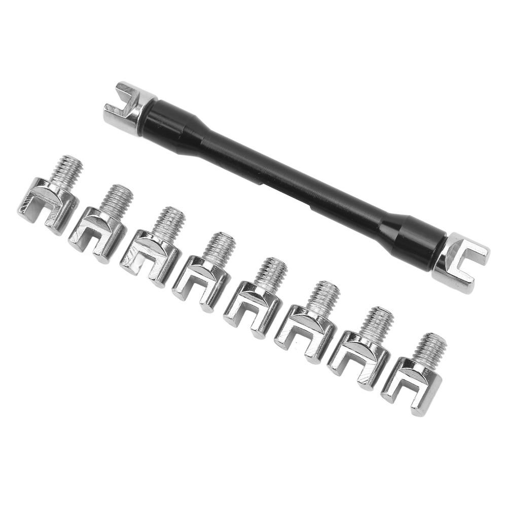 5.0-6.8mm Spoke Tension Wrench Interchangeable Tip Spoke Wrench  Motorcycle Maintenance