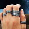 Nordischer Wikinger Runenring für Männer Frauen 316L Edelstahl Vintage Schmuck Geschenk Einfaches Amulett