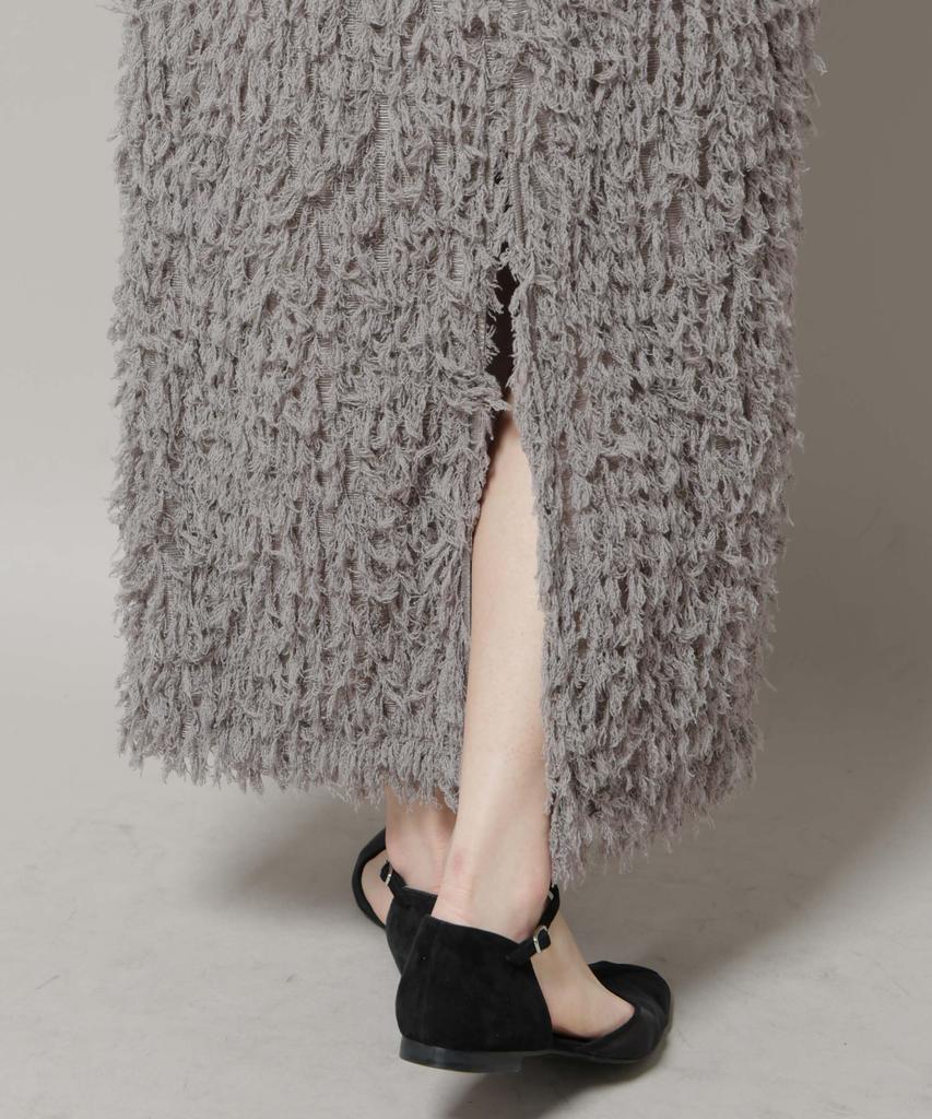 Nano Universe Fringe Tight Size Women's Skirt, M, 037, Ivory, 669-5230303