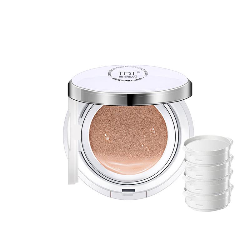 TDL Amino Acid Puff Cushion BB Cream with Replacement - Moisturizing, Concealing, Water Glow Finish.