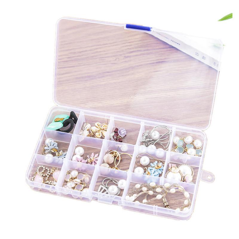 3 Jewelry Boxes, Transparent 15 Grid Storage Box, Plastic Box, Components, Fishing Gear Box, Dust-proof PP Packaging Box