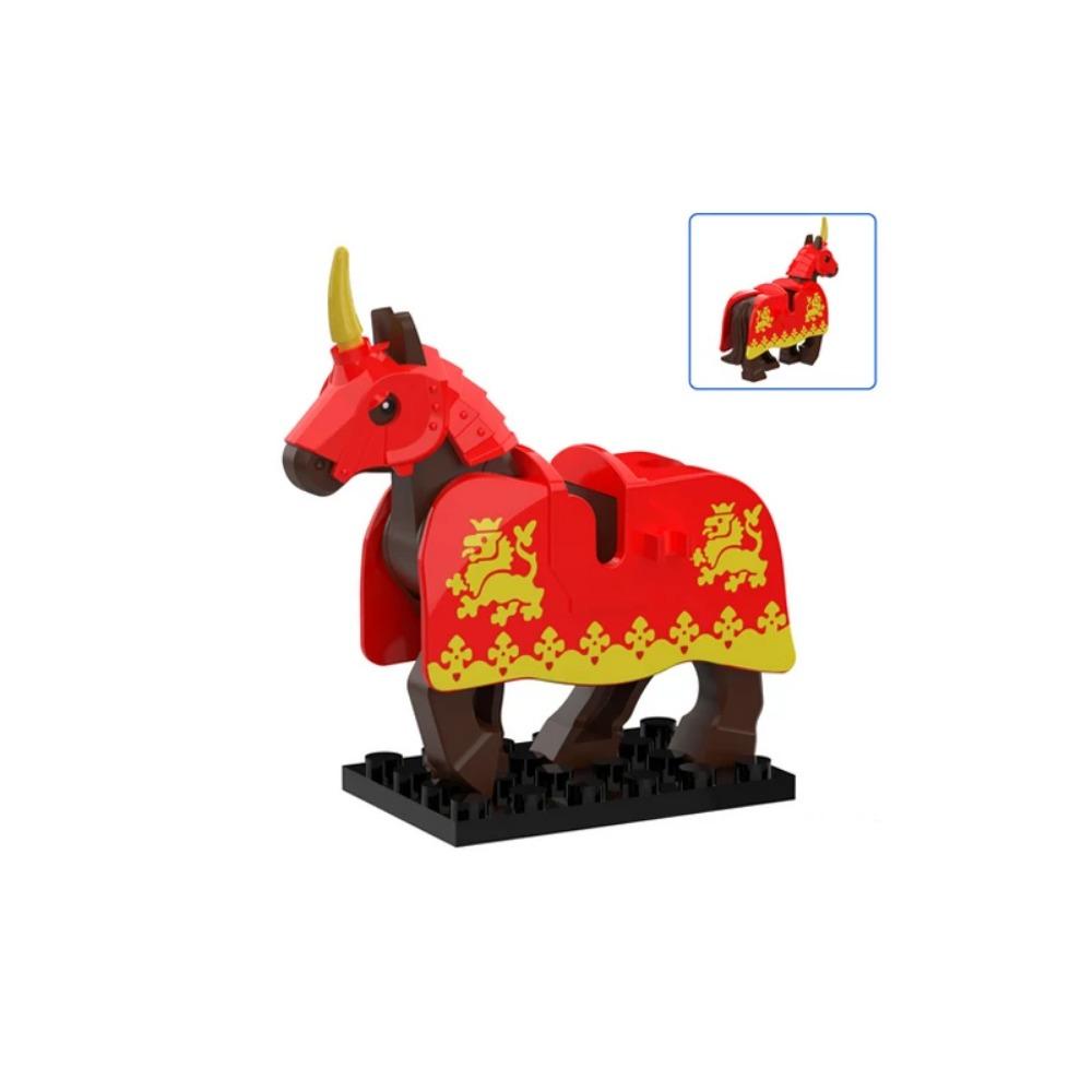 MOC Animal Building Block Accessories Set Crow Parrot Peacock Eagle Flamingo Transport Horse Ox Cart Gift Brick Model Toy K001