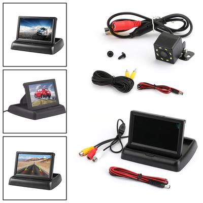 Universal HD Rear Camera + 4.3" TFT LCD Car Foldable Monitor Kit Vehicle System