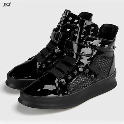 Fashion New Sporty Sneakers, Hip-hop Style Men's Shoes, Korean Trendy Shoes, British Rivet High-top Shoes, Street Dance Sneakers 7