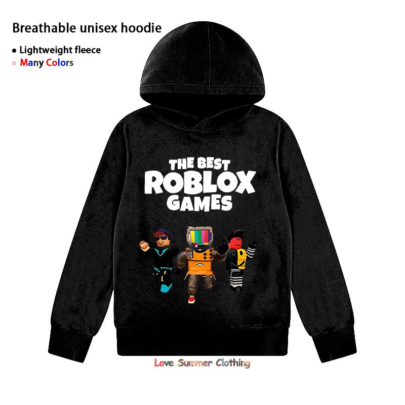 Roblox Chlapecká Mikina Tepláková Souprava Věk 4-14 HD Potisk Podzimní Novinky Pohlaví Tenká Fleecová Mikina Set Ležérní Unisex Tepláková Souprava Polyester