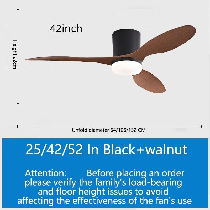 25/42/52in Smart Electric Ceiling Fan Light Household Stepless Dimming LED Lighting Fan DC Motor Silent Fan Lamp