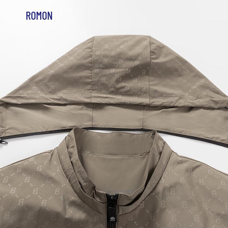 Romon Men's Business Casual Detachable Hood Jacket