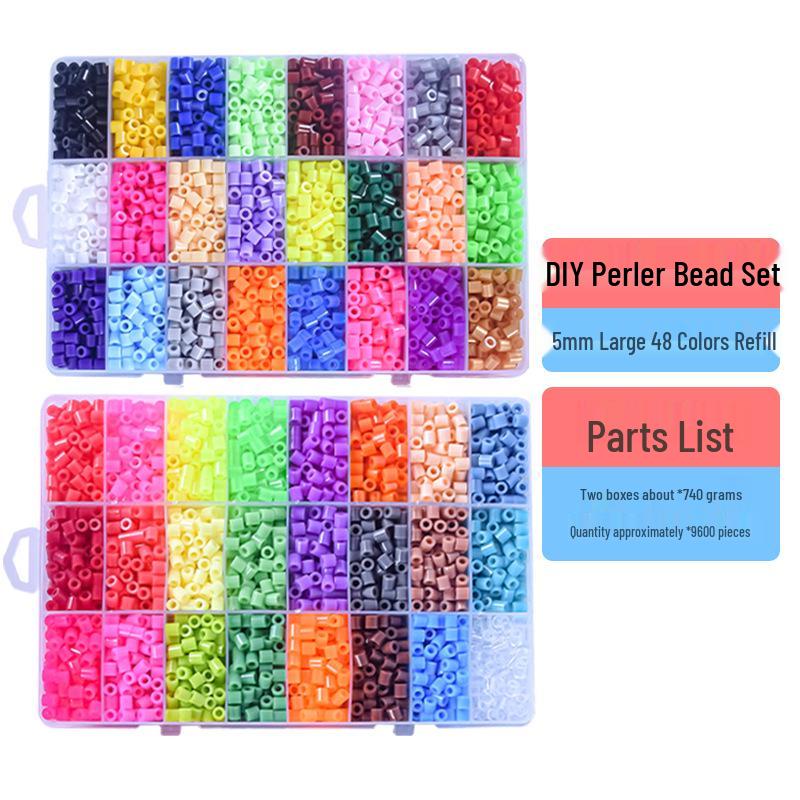 

Набор бусин Perler 5 мм: 48 цветов, 9600 деталей - Детская развивающая 3D-игрушка-пазл