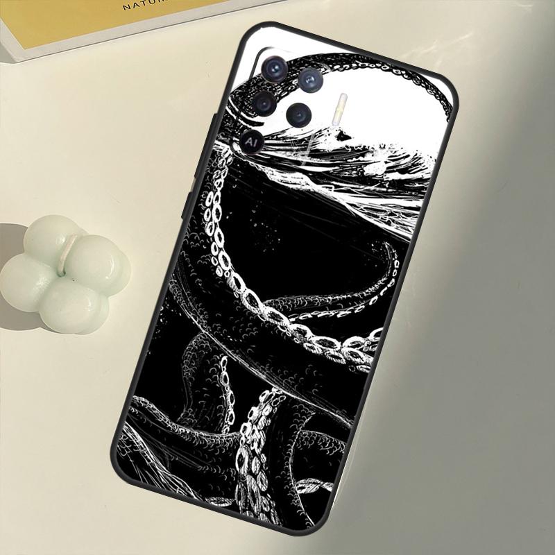 Octopus Case For OPPO A1K A3S A5S A15 A16 A52 A72 A5 A9 A31 A53 A83 A91 A93 A54 A74 A94 Cover Capa