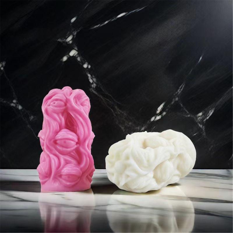 Candle Moulds Hand Castings Molds DIY 3D Silicone Mould Delicate Candle Silicone Handicrafts Moulds for Candle Making