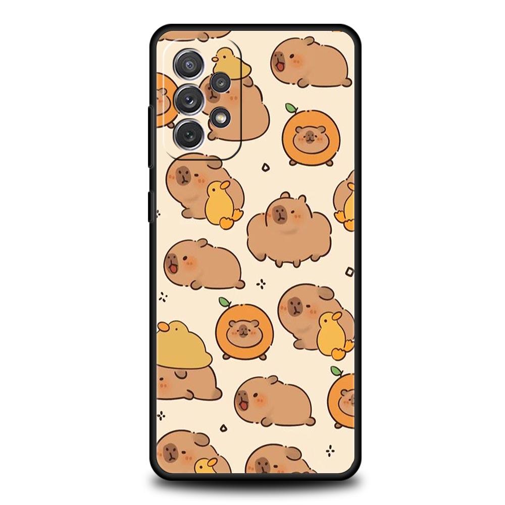 Cartoon Capybara Couple Paired Case for Samsung A51 A71 A21S A12 A11 A15 A25 A31 A41 A23 A33 A53 A73 A05S A13 5G A35 A55 Cover