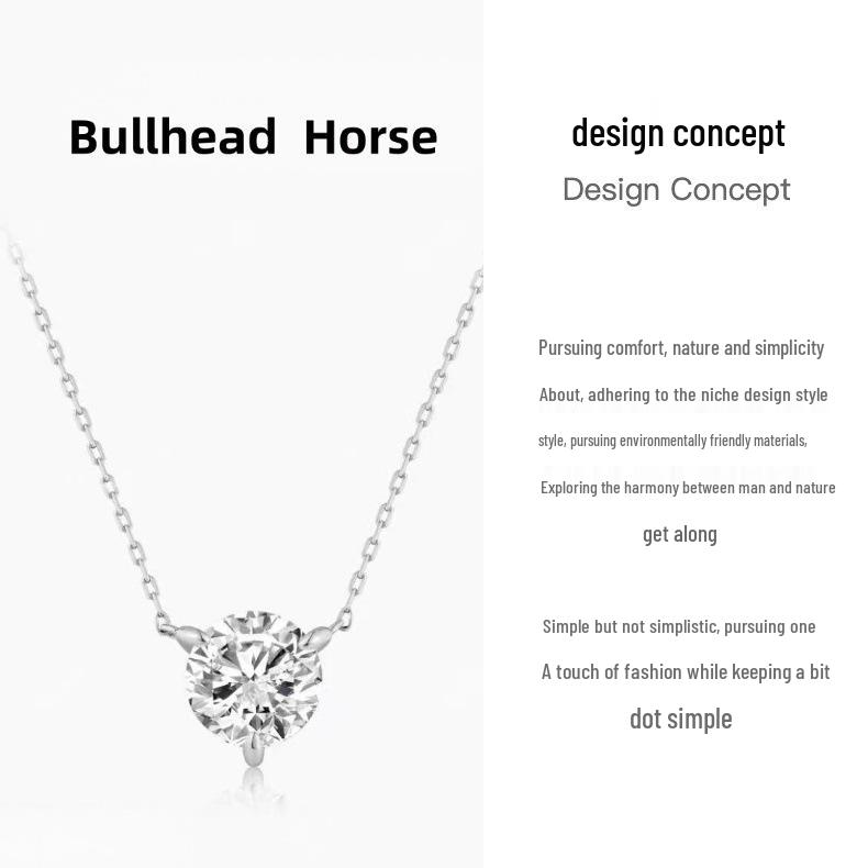 S925 Sterling Silver Moissanite Pendant - "Mermaid's Tear" Luxurious Simple Necklace