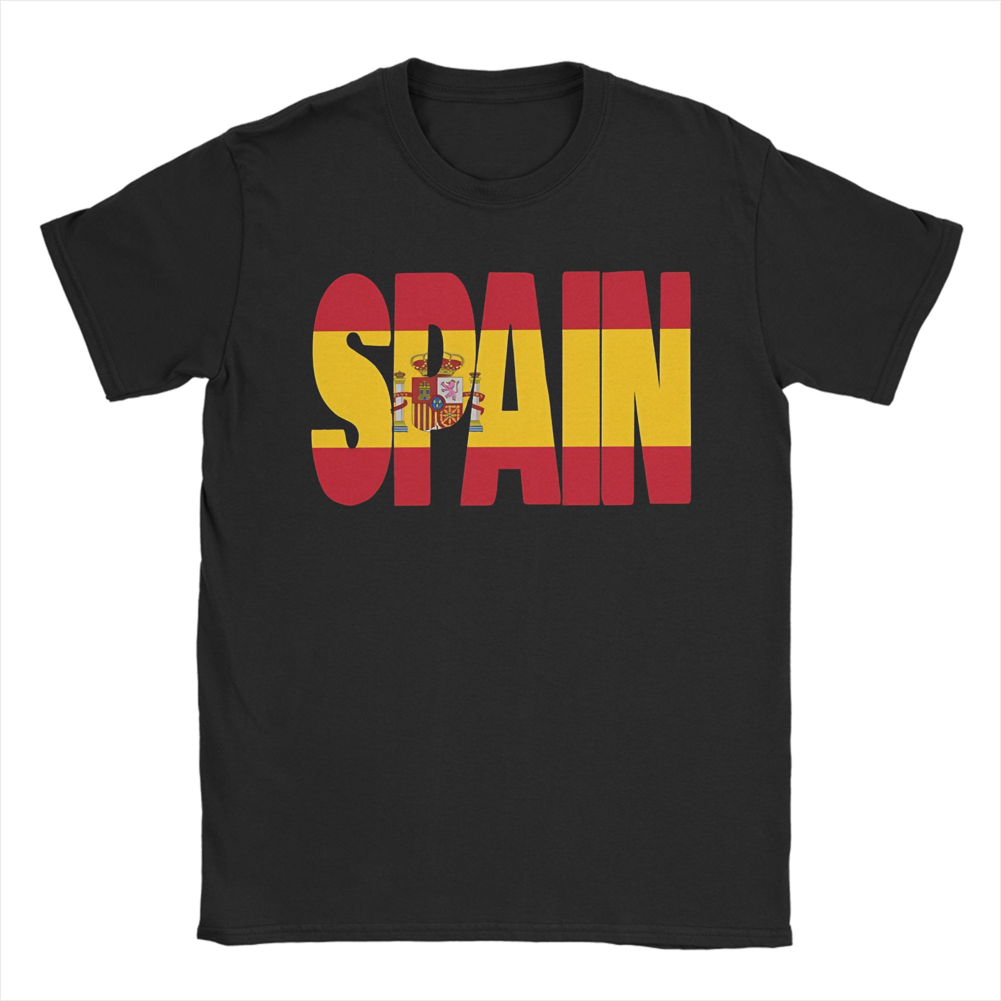 

Men T-Shirt The coat of arms of Spain Novelty Pure Cotton Tee Shirt Short Sleeve T Shirt Crewneck Clothing Gift Idea S разноцветный