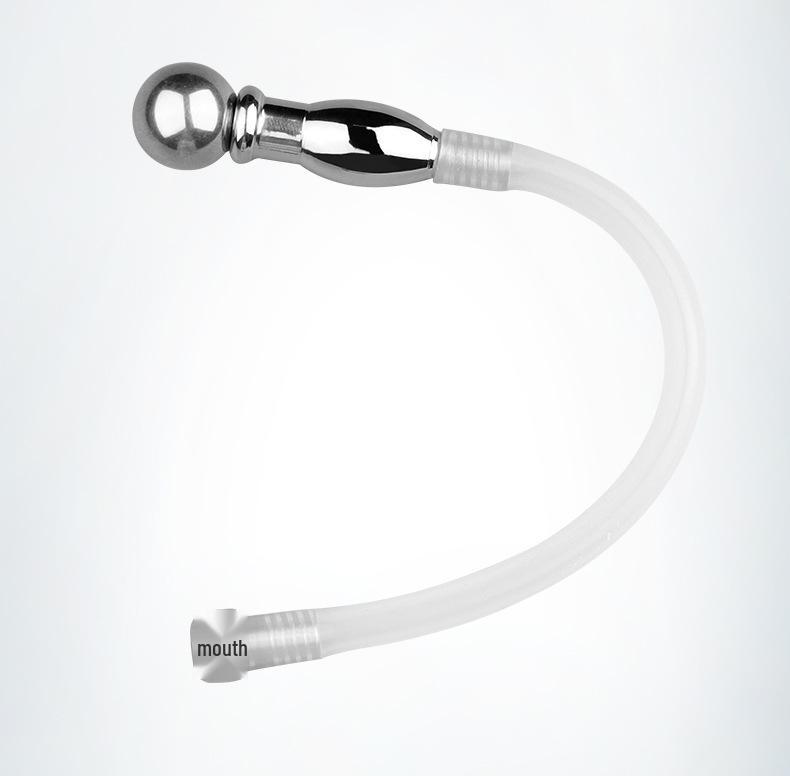 Hollow Metal Urethral Plug with Eye Pull Bead - Adult Stimulation Toy