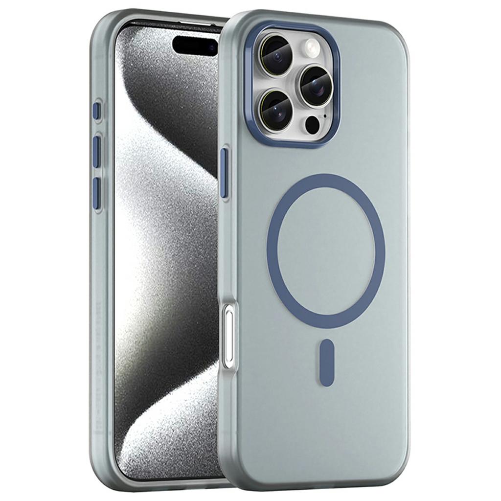 For iPhone 16 Pro Max Case Compatible with MagSafe TPU+PC Slim Matte Translucent Phone Cover