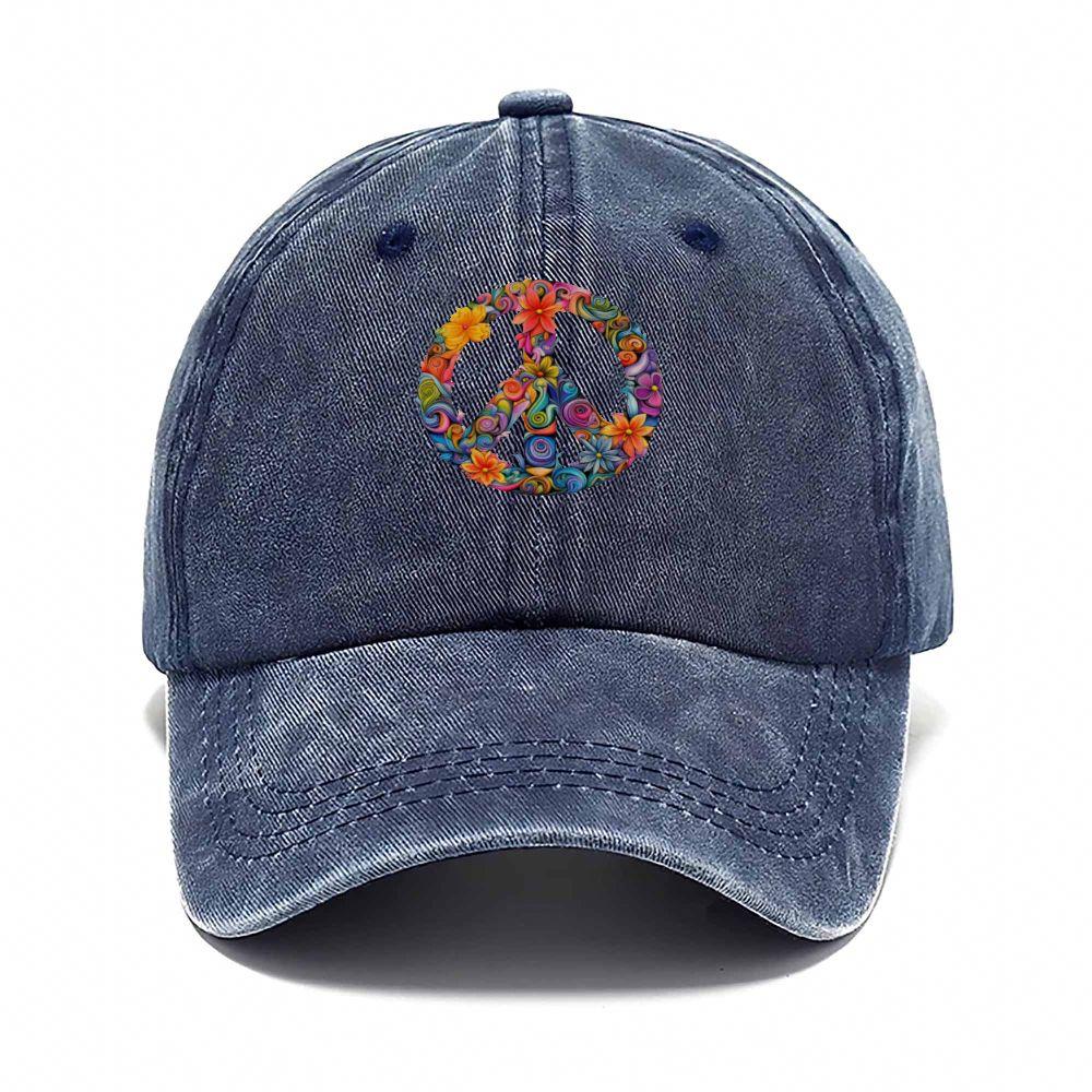 Herren Damen Retro Boho Baseballkappe mit mehrfarbigem floralem Wirbelmuster Viskose gewaschen Geeignet für Outdoor Strand Festival