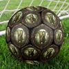 Prehistoric Triceratops Emblem Round Football Size 5 Adult Ball Suitable for Training Matches and Outdoor Team.