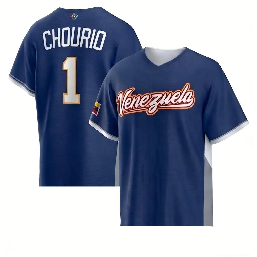 2026 Druk 3D Wenezuela Męski T-shirt z Nadrukiem Letni Krótki Rękaw Luźny Oddychający Casualowy Sportowy Koszulka Baseballowa