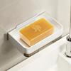 1pc Bathroom Soap Dish No Drill Wall Mounted Soap Holder Aluminum Alloy Sponge Storage Organizer Bathroom Accessories