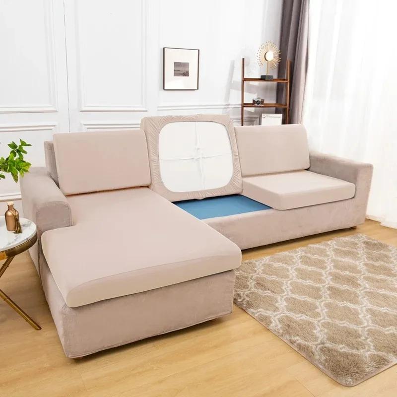 Elastic Stretch Sofa Cushion Cover For Living Room Pet-Friendly Washable Spandex Slipcover Custom Fitted Sofa Cover For Home