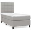 VidaXL Divan Bed with Mattress Light Grey 100x200cm Fabric - Model 3141753
