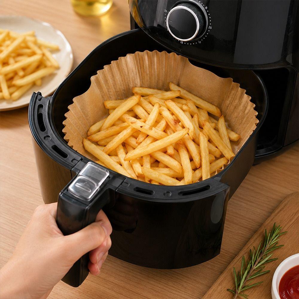 50Pcs Oil Proof Disposable Paper Liners Square Baking Paper Tray New Air Fryer Paper Liners