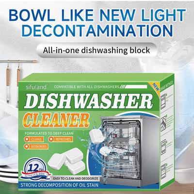 Dishwasher Detergent Tablets Deep-cleaning Limescale Mineral Buildup Odor Removal Effervescent Tablet for Kitchen Tableware Care