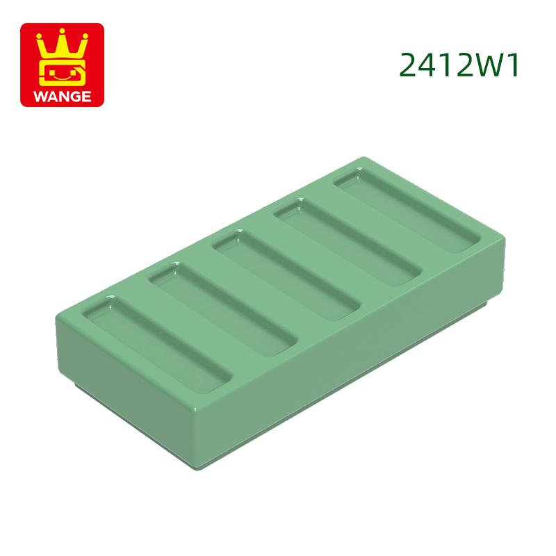 

383Pcs/lot 2412W1 Tile Modified Special 1 x 2 Grille Striation 2holes Building Block Attachments Compatible with Brick Toy about 383pcs