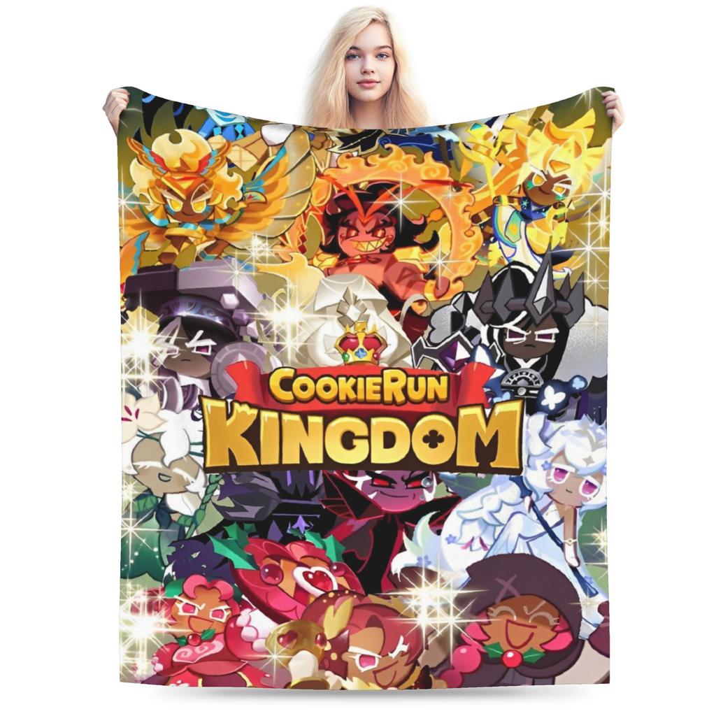 Comfortable Cookie Run Kingdom  Blanket Merch Bedding Decorative Video Games Throws And Blankets Warm Flannel for Office